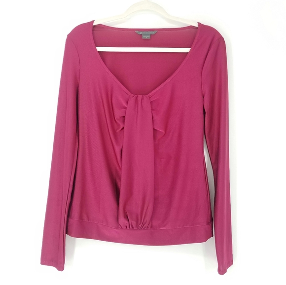 Armani Exchange Tops - Armani Pink Shimmer V Neck Long Sleeve Blouse